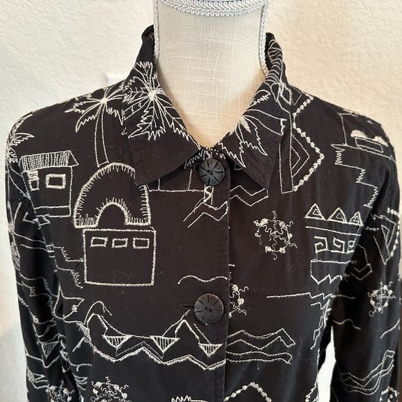 CHICO's ADDITIONS Lightweight Embroidered Jacket - Large - Picture 3 of 9